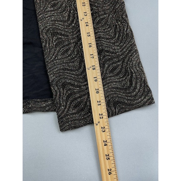 Dress Barn Womens Jacket Medium Gold Glitter Evening New Years Date Night Party - Picture 6 of 8